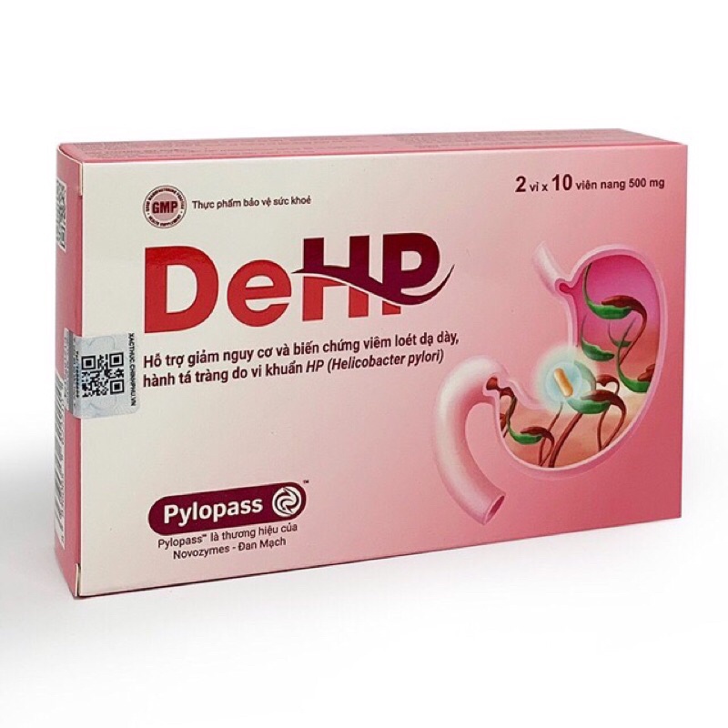 Viên uống DEHP- kiểm soát vi khuẩn HP bảo vệ dạ dày hộp 20v