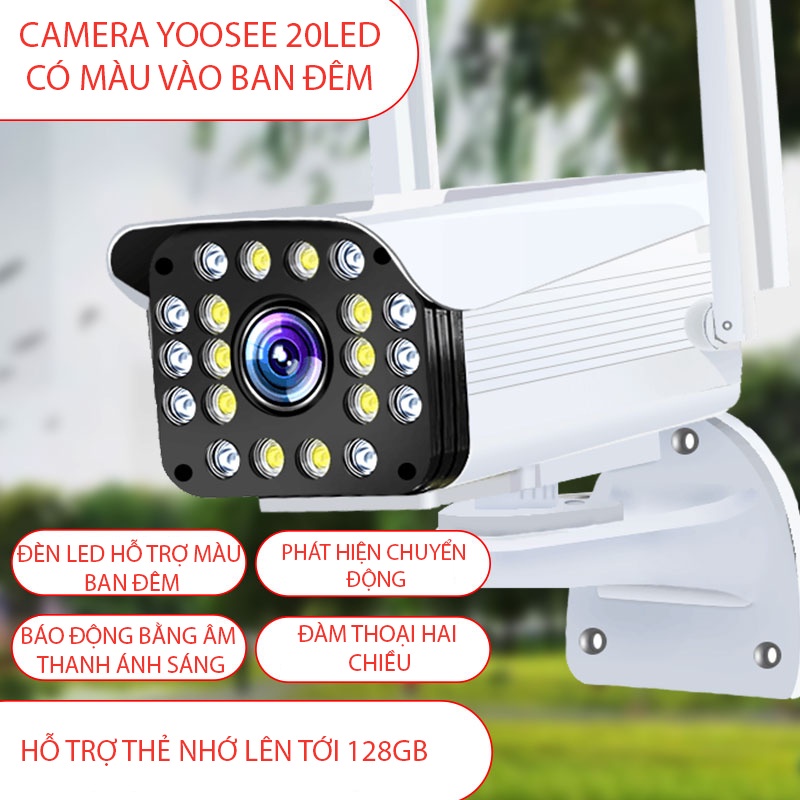 Camera ngoài trời, chống nước Yoosee Full HD 1080P 4 Led trợ sáng đàm thoại 2 chiều