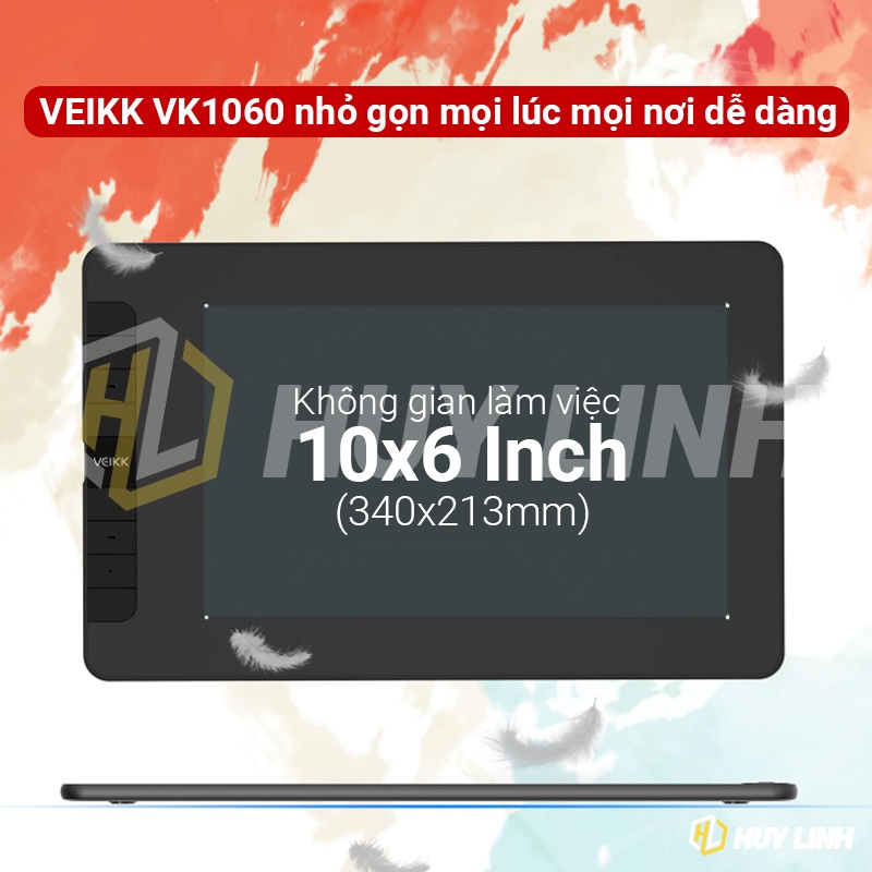 Bảng vẽ điện tử VEIKK VK1060 Pro - KT 10x6 Inch tương thích với Android, Windows và Mac OS