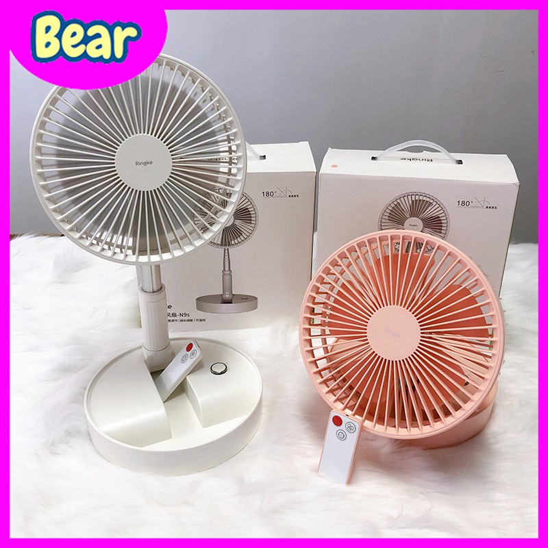 Quạt Tích Điện Gấp Gọn Đa Năng, Pin 7200mAh, 4 Chế Độ Gió