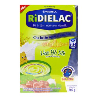 Bột ăn dặm Ridielac Heo Bó Xôi