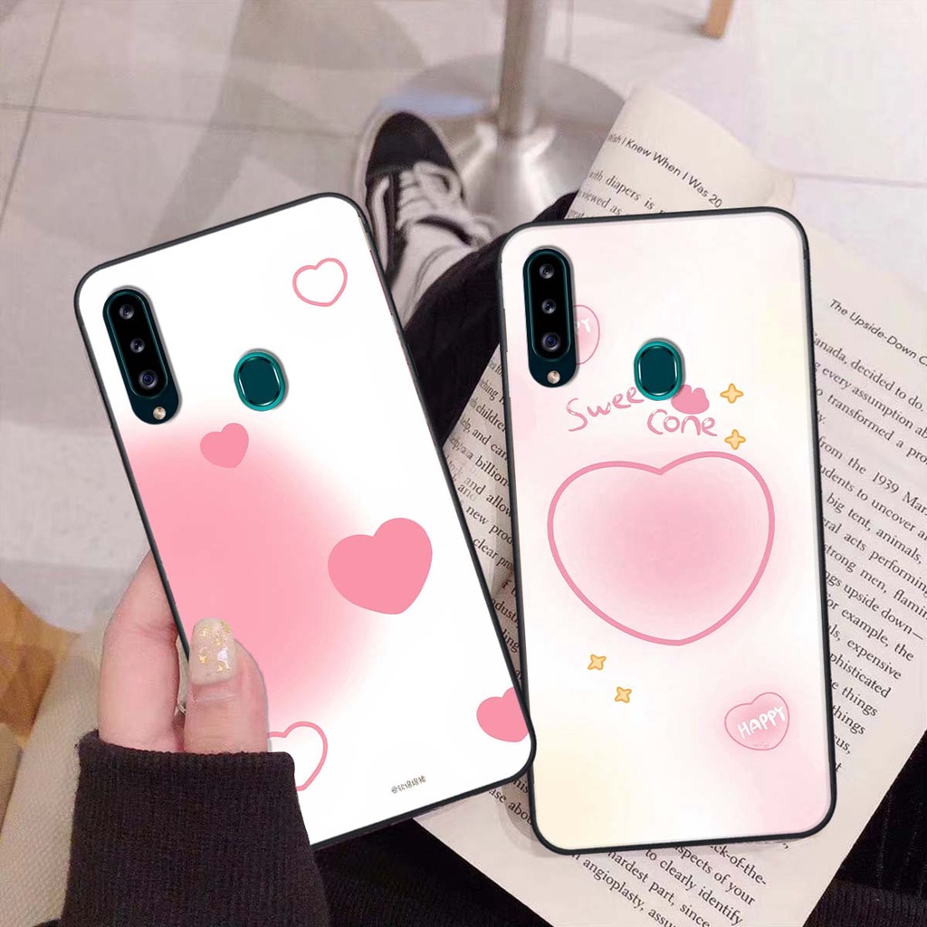 Ốp Samsung A20s in hình trái tim, caro kẹo ngọt đầy cá tính siêu đẹp siêu chất