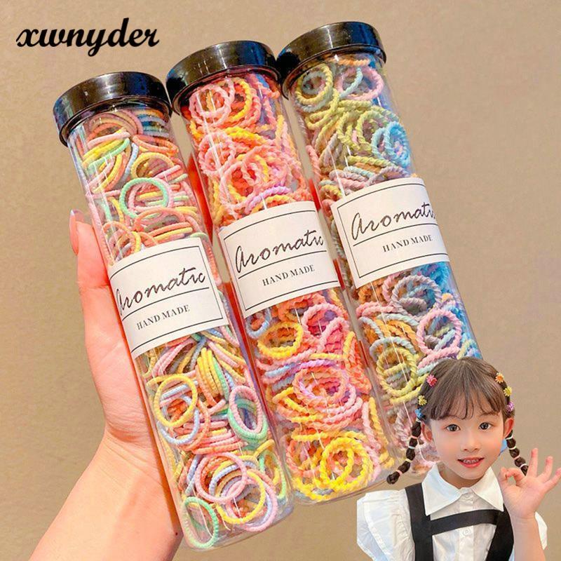 Set 300 Dây Buộc Tóc Co Giãn Nhiều Màu Sắc Cho Bé Gái