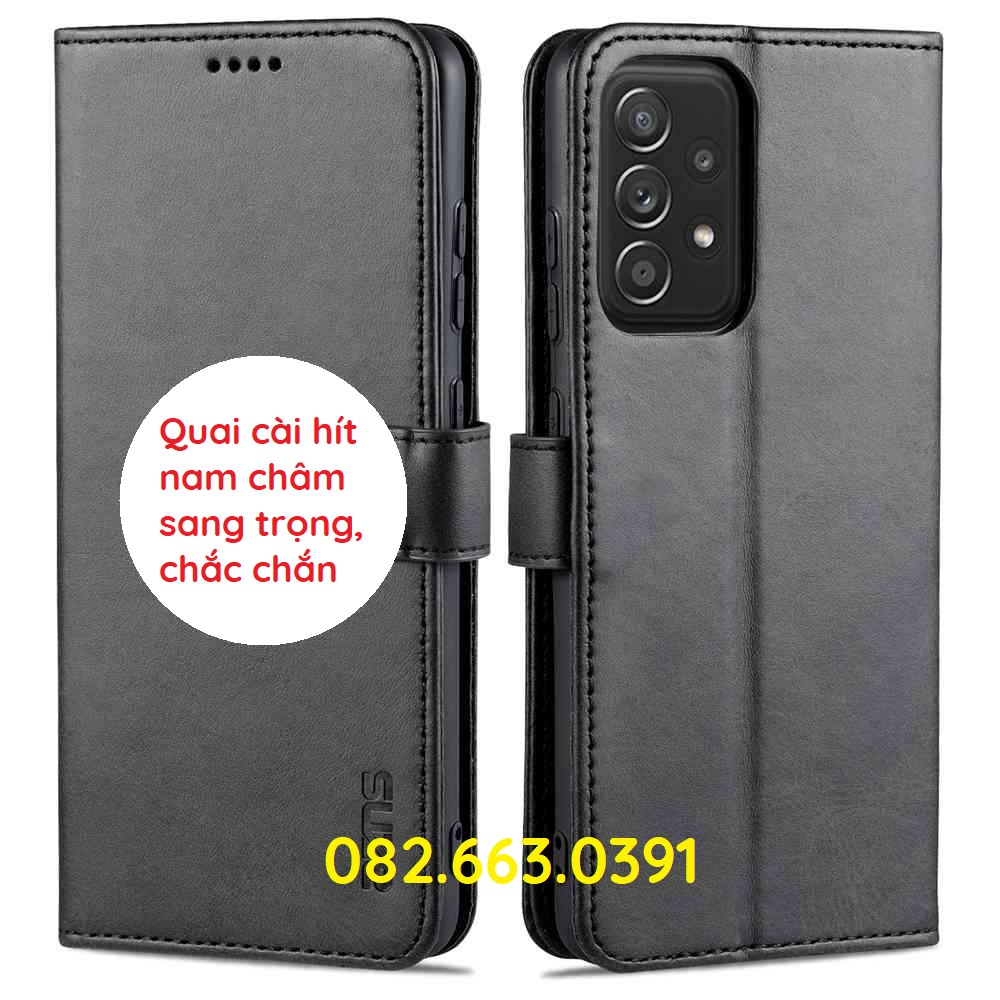 Bao da (ốp da, ví da nắp gập)Samsung A13 4G A13 5G A23 A33 5G A53 5G A73 5G da cao cấp, có ngăn đựng thẻ, chống xem phim