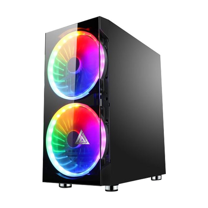 Thùng Máy Tính Case VSP Gaming FA405 (Có Sẵn 2 Fan LED ARGB 20cm) (KHT)