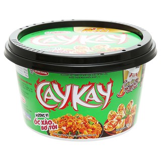 Thùng 12 tô Mì Trộn Caykay Hương Vị Ốc Xào Bơ Tỏi Tô 93G