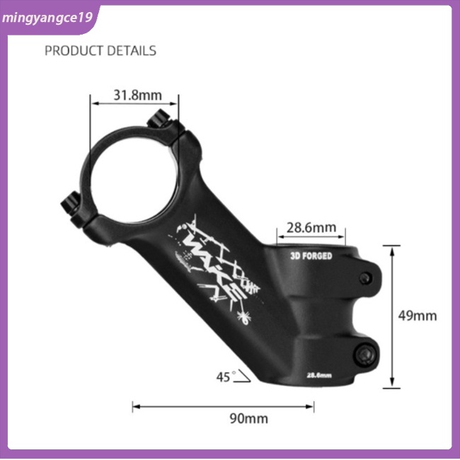 Pô Tăng Chiều Cao 45 Độ Bằng Hợp Kim Nhôm Chống Sốc 90mm Gắn Ghi Đông Xe Đạp