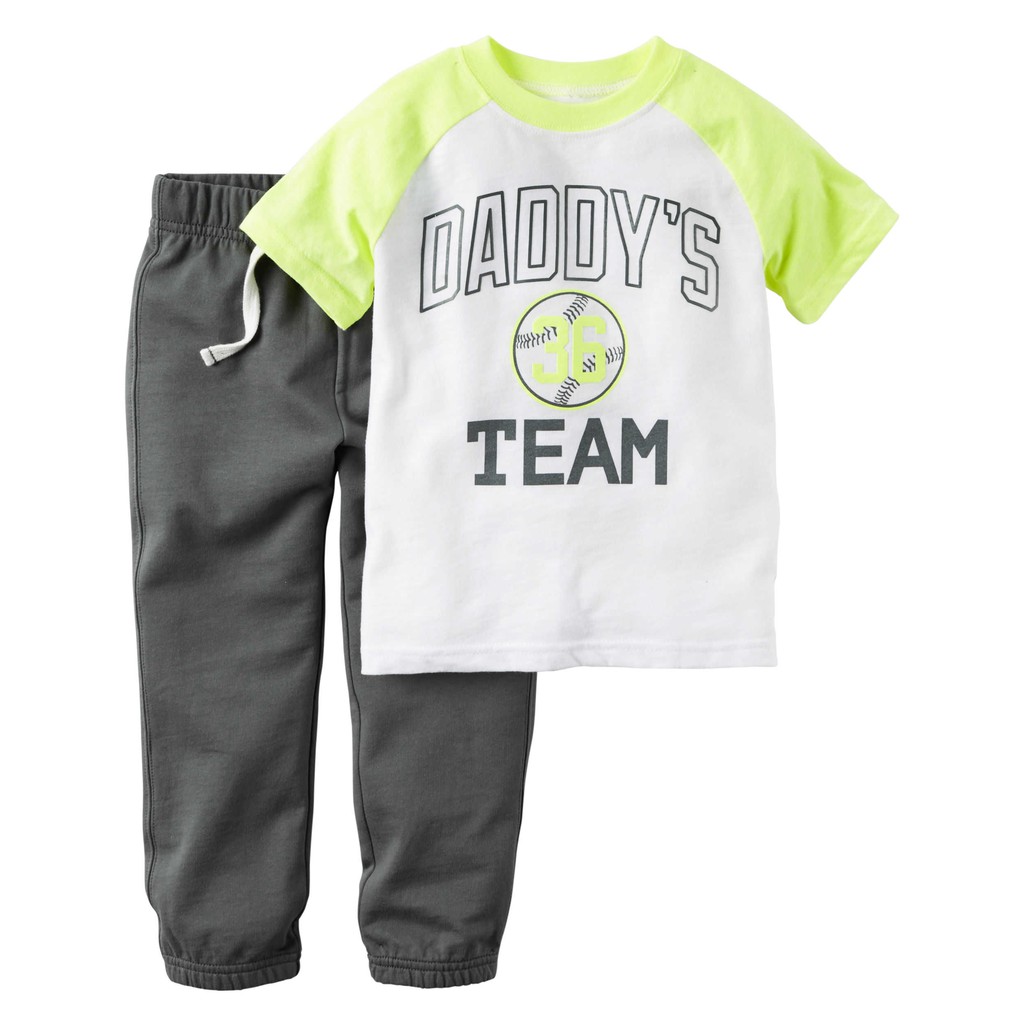 Set quần, áo Chính Hãng Carter's Mỹ DADDY'S TEAM bé trai (3M-24M)