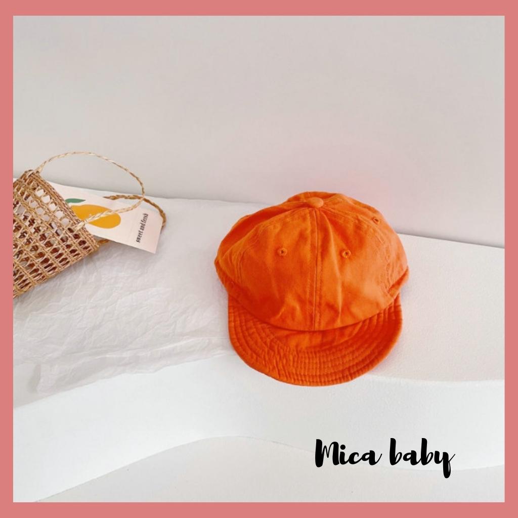 Mũ lưỡi trai vải mềm màu trơn xinh xắn cho bé Mica Baby MH131