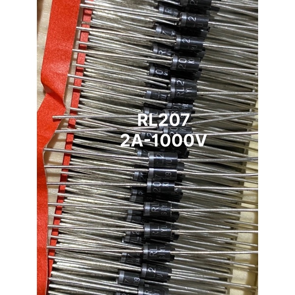 Diode đi ốt chỉnh lưu RL207 2A 1000V đóng dây loại tốt mới 100%