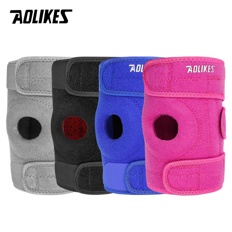 Miếng đệm bảo vệ đầu gối AOLIKES 4 lò xo an toàn khi tập thể thao bóng chuyền