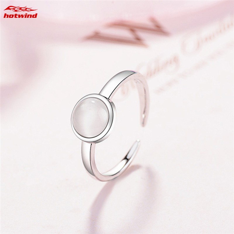 Nhẫn Đá Mặt Trăng Đơn Giản Cho Nữ