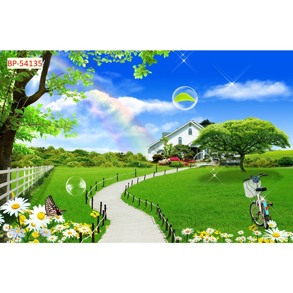 ranh vải lụa dán tường phong cảnh thiên nhiên phòng khách, phòng ăn, phòng ngủ được mua nhiều nhất