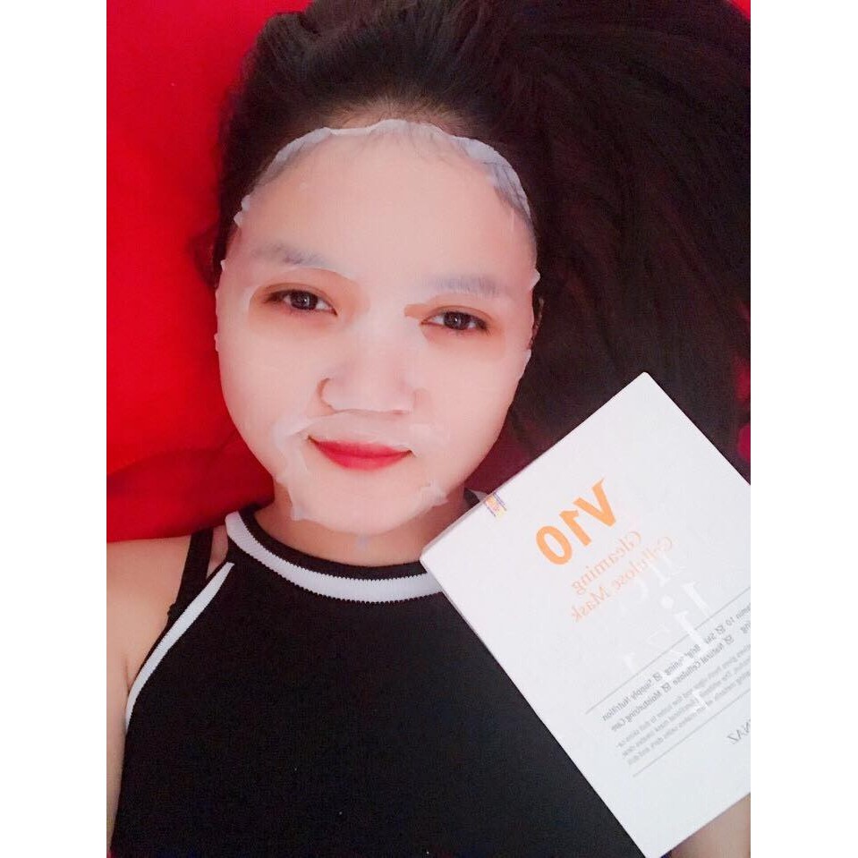 1 Miếng Mặt Nạ V10 Skinaz Hàn Quốc - V10 Gleaming Cenllulose Mask Skinaz