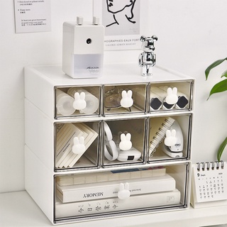 Kệ tủ đựng đồ đa năng mini để bàn, đựng để mỹ phẩm có ngăn kéo xếp chồng lên nhau mẫu mới BQ38