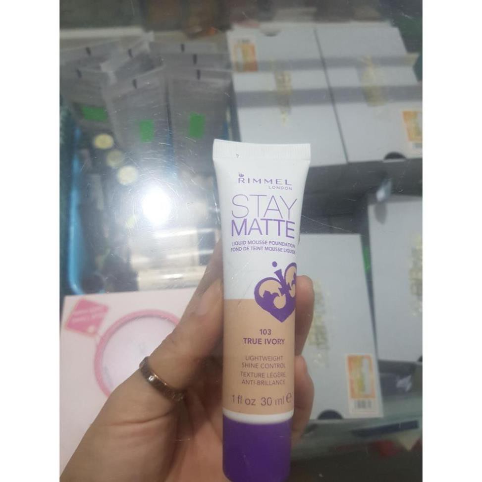 KEM NỀN KIỀM DẦU RIMMEL STAY MATTE LIQUID NHẬP KHẨU CHÍNH HÃNG