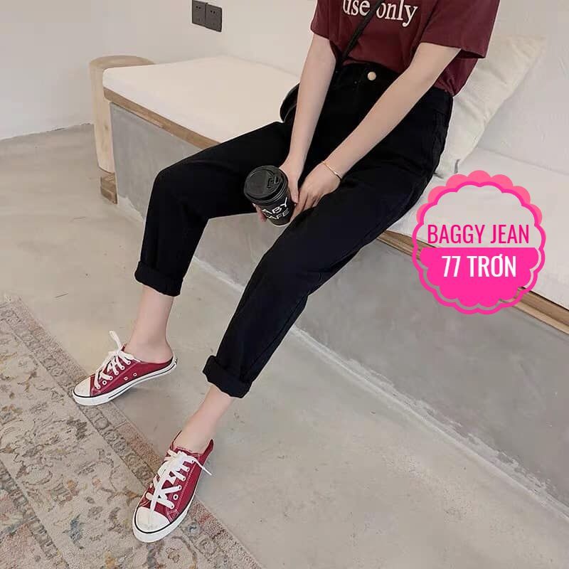 QUẦN BAGGY JEAN CỰC CHẤT (TRƠN) ⚡ẢNH THẬT⚡ QUẦN JEAN NỮ ⚡ BAGGY 9 TẤC