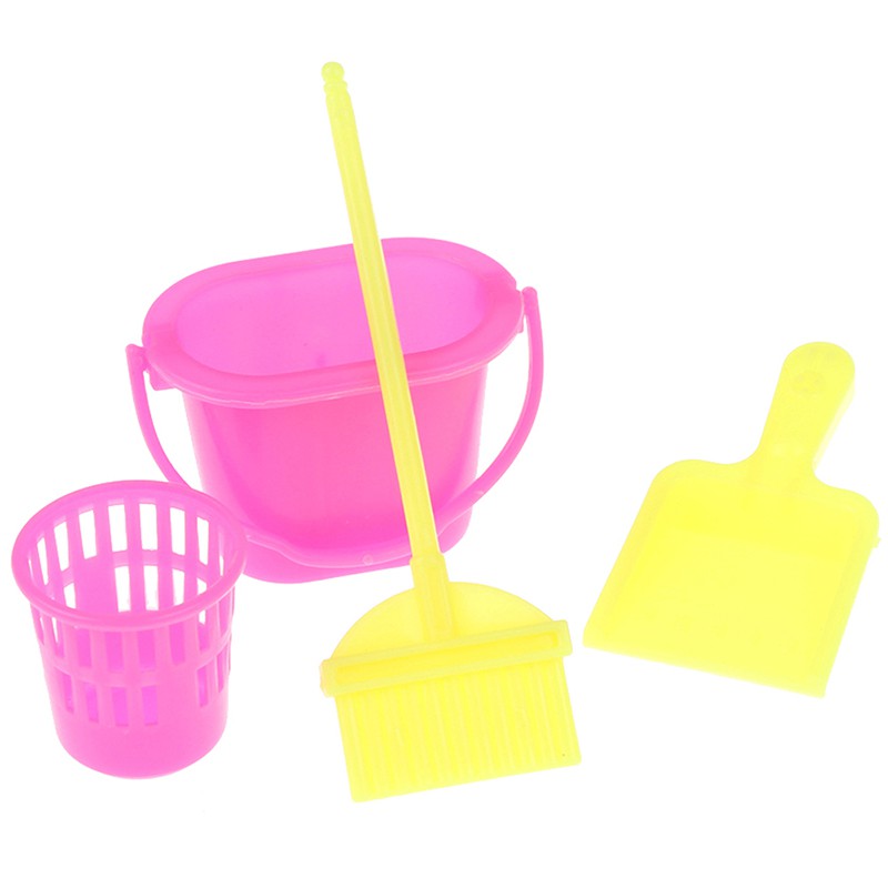 [superhomestore]4Pcs/set Dollhouse Home Furniture Cleaner Cleaning For Doll House Set Toy