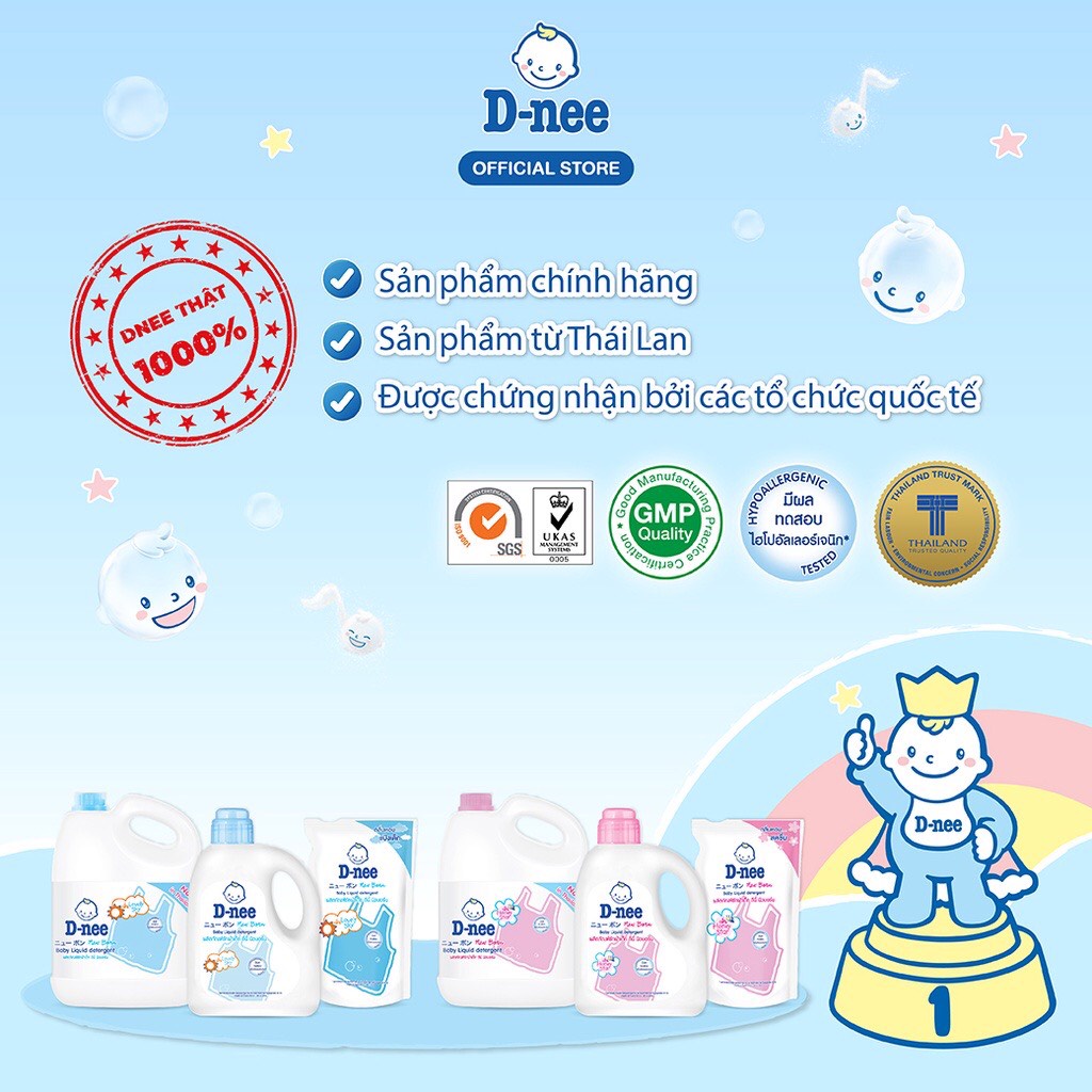 [CHÍNH HÃNG] Nước giặt sạch thơm quần áo em bé 960ml GH960 Dnee