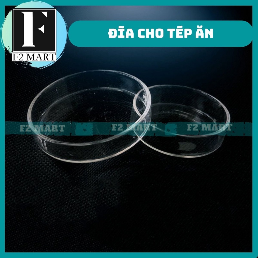 Đĩa cho tép ăn bằng thuỷ tinh - Chén cho tép ăn  - khay đựng thức ăn tép, cá thủy sinh