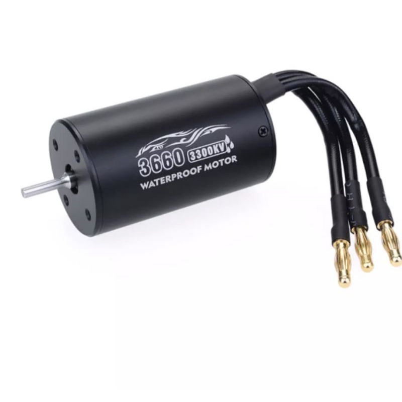 Động Cơ Không Chổi Than 3660 3300KV Động Cơ Không Cảm Biến Chống Nước cho Xe Điều khiển 1:10//H4