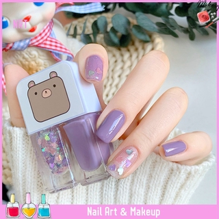 Bộ Sơn Móng Tay Màu Lấp Lánh 2 Trong 1