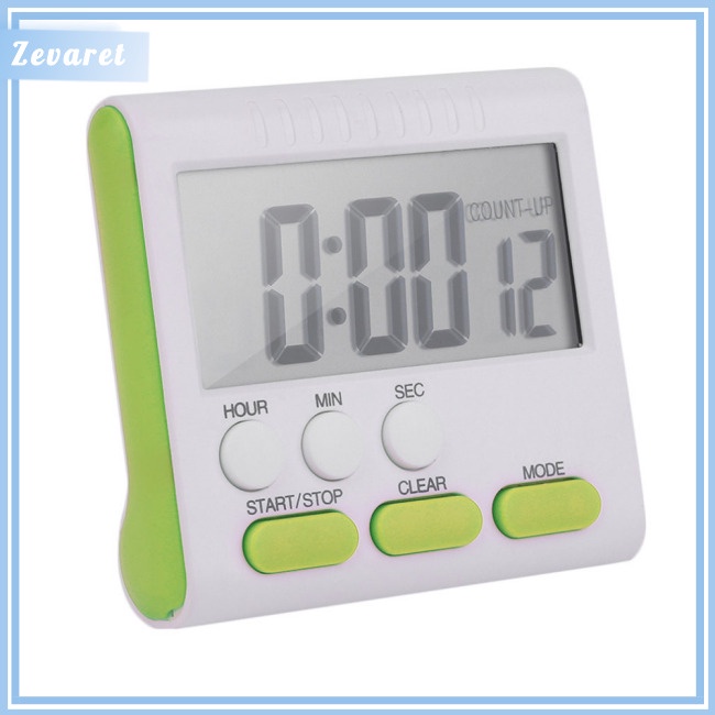 Đồng Hồ Hẹn Giờ Nấu Ăn Màn Hình LCD Lớn Từ Tính Tích Hợp Chuông Báo to Lên Lên Đến 24 Tiếng