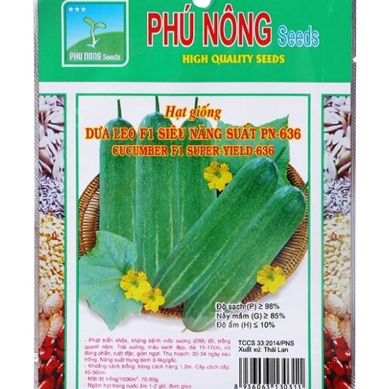 [Có video] Hạt giống dưa leo F1 siêu năng suất -PhuNongSeeds trồng được quanh năm tỷ lệ nảy mầm cao kháng bệnh tốt