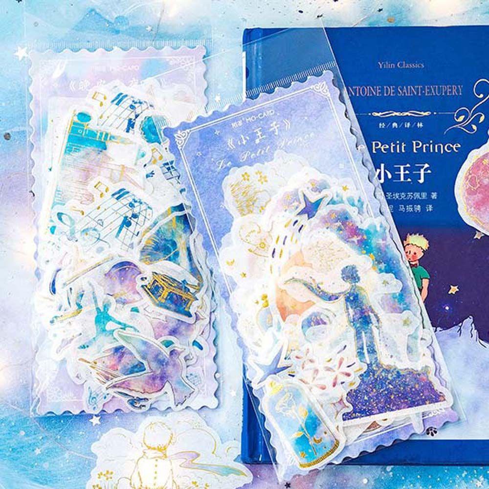 Nhãn Dán Trang Trí Sổ Tay Thủ Công Hình Hành Tinh Phối Lông Vũ Màu Nước Dành Cho Trẻ Em