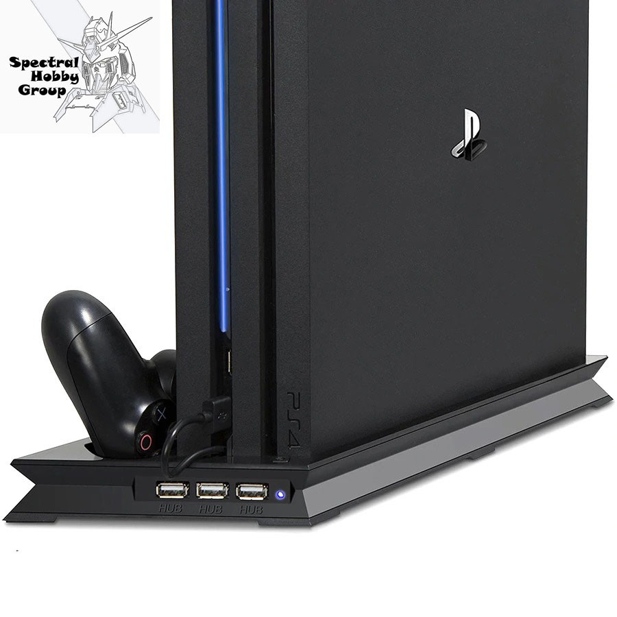 Đế chân đứng mấy chơi game PS4 Pro / Slim Ultrathin Charging Heat Sink stand Cooling Fan Dobe