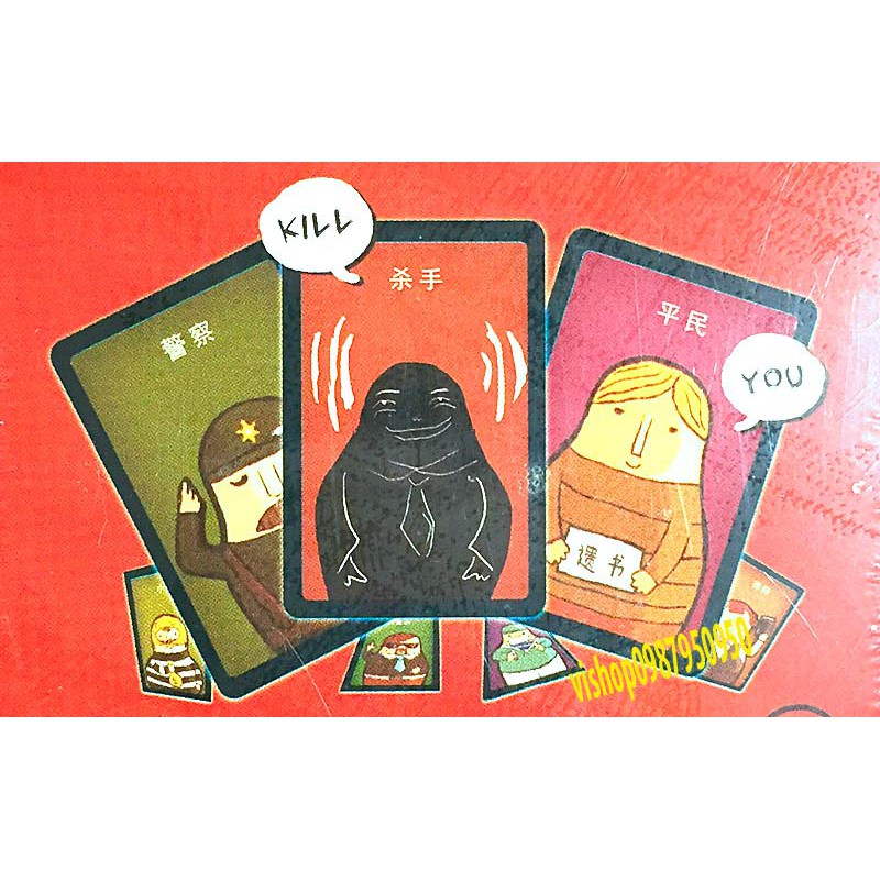 (144 lá) 4 Bộ thẻ bài kill game 36 lá.Thẻ bài ma sói yugi tarot one piece luffy zoro sakura mèo nổ ma sói clow conan