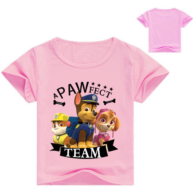 Áo thun bé trai và bé gái in hình Paw patrol Đội chó cứu hộ, Chất liệu cotton thoáng mát mềm mịn, SSSHOP 18