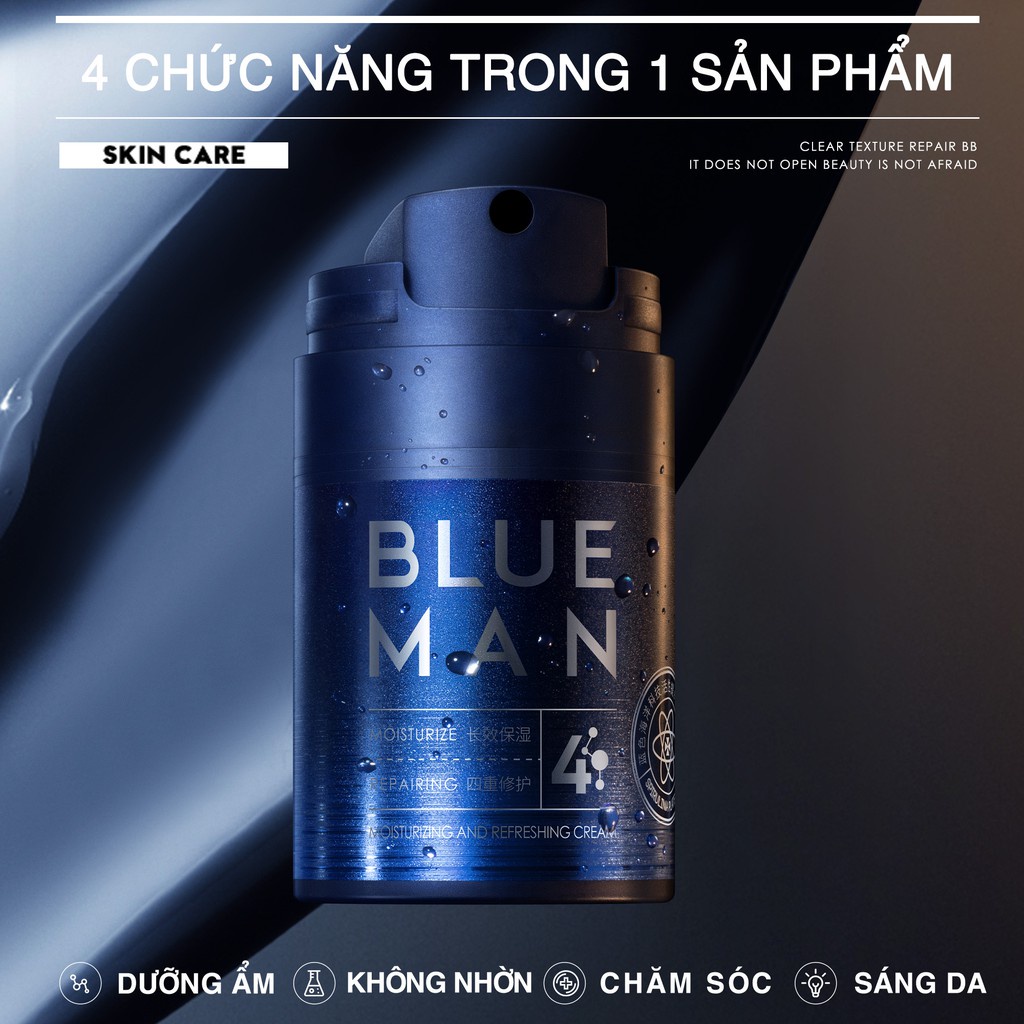 Kem Dưỡng Da Cho Nam BLUEMAN - Dưỡng Ẩm, Làm Sáng Da, Chống Lão Hóa 50g ZL118