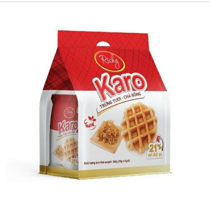 Bánh trứng tươi – chà bông Karo