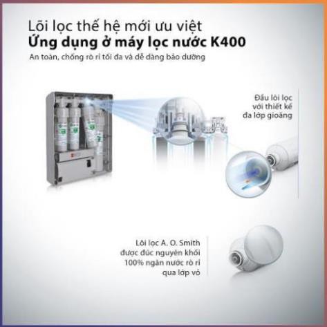 Máy lọc nước tinh khiết  A. O. Smith K400 ( THƯƠNG HIỆU MỸ - Bảo Hành 1 Năm )