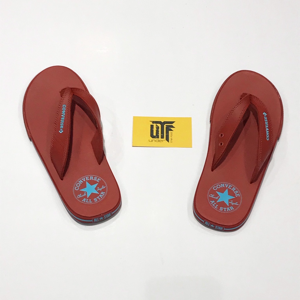 Dép converse đỏ quai da chính hãng