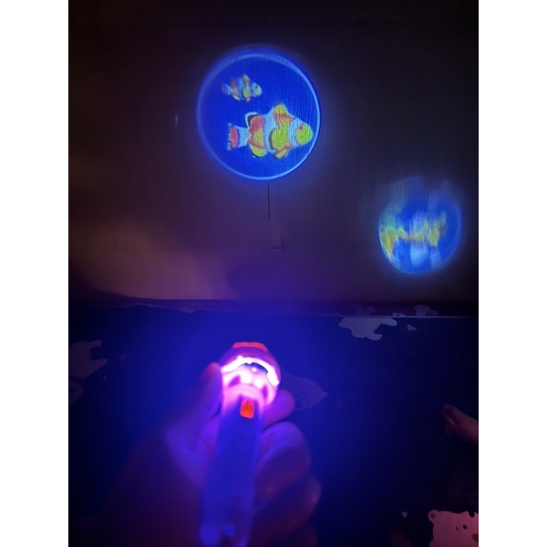 Đèn Pin Chiếu Hình Cho Bé 3D, Đèn Vẽ Thông Minh Có Nhiều Hình Động Vật