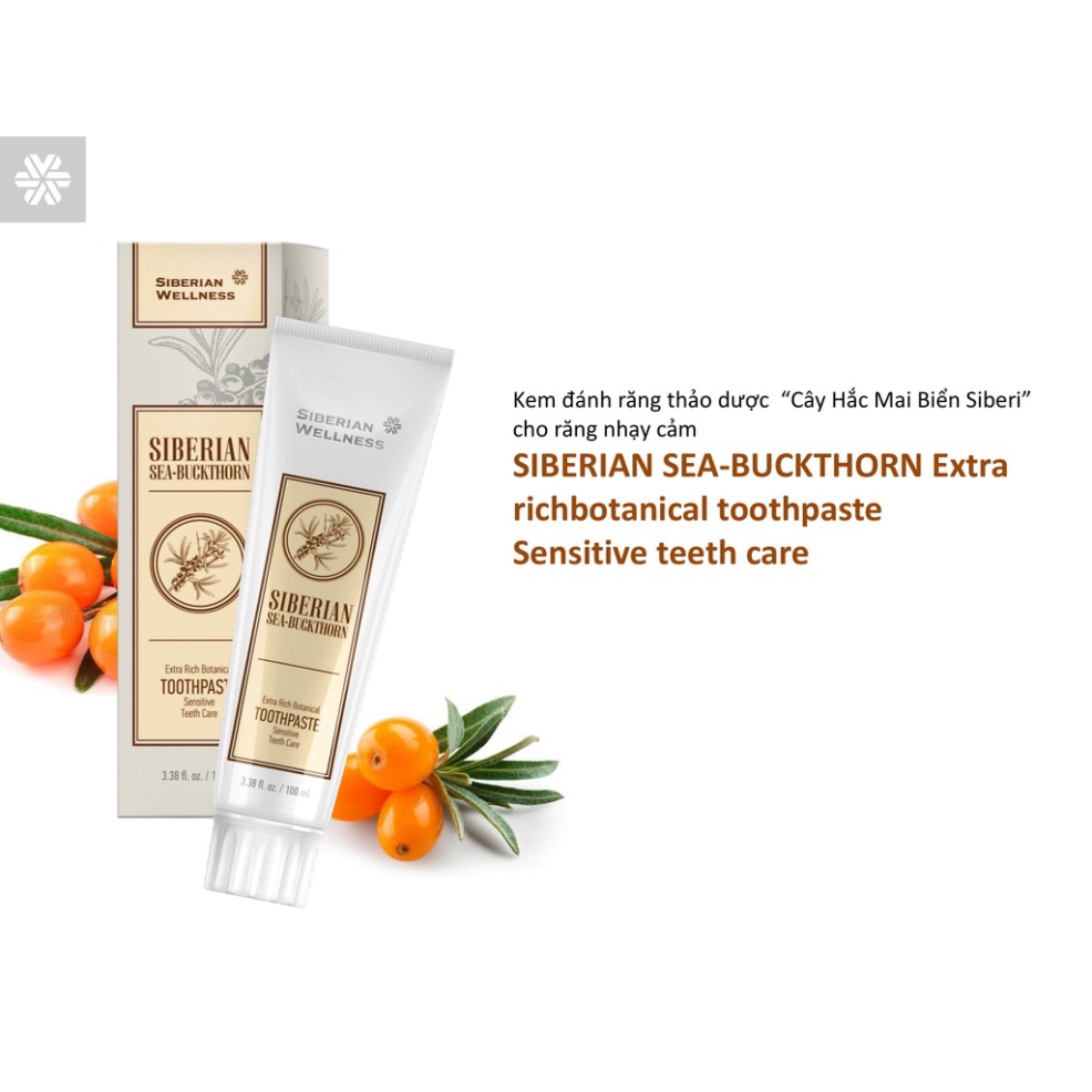 Kem đánh răng thảo dược Siberian Wellness - 100ml - Đủ 3 hương vị