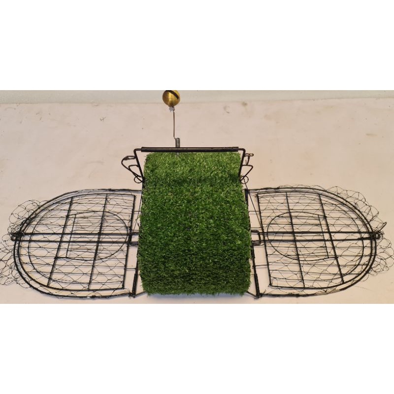 Lụp bẫy chim cút 2 mặt. full inox kèm chuông đồng