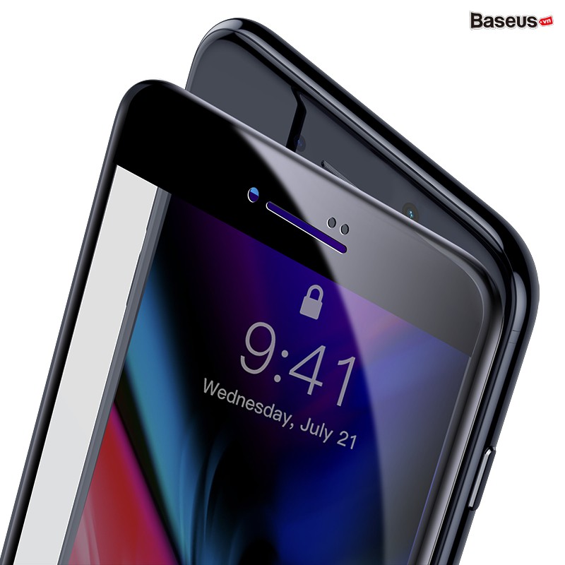 Bộ 2 kính cường lực 0.23mm viền dẻo chống nức/ vỡ mép dành cho iPhone 7P/ 8P 5.5 inch Baseus