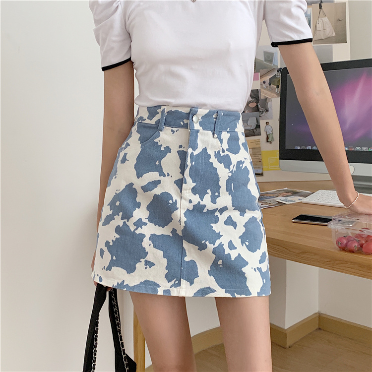 Chân Váy Chữ A Họa Tiết Da Bò Sữa Thời Trang Cho Nữ | BigBuy360 - bigbuy360.vn