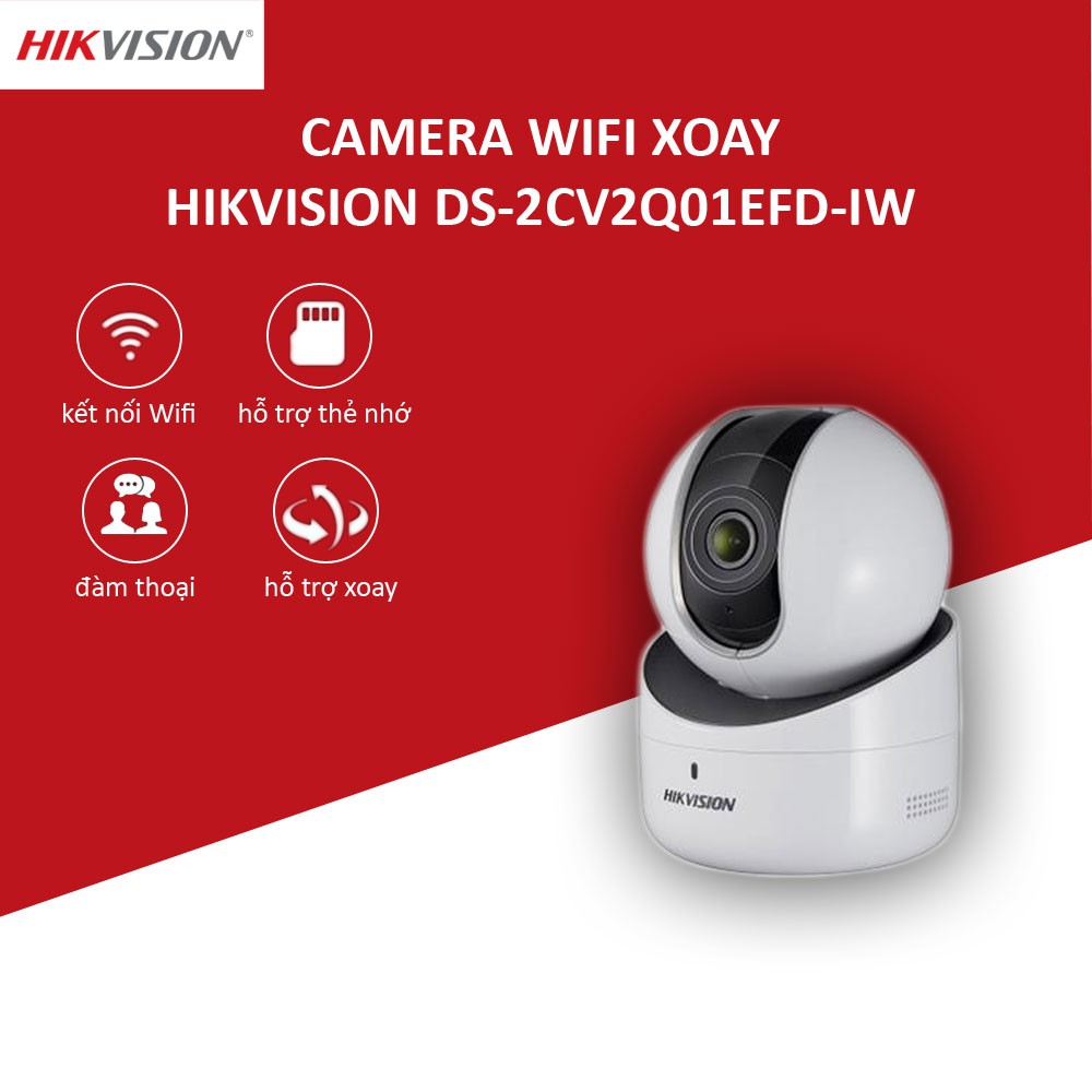 <Chính Hãng> Camera HIKVISION IP Wifi Giám Sát DS-2CV2Q01EFD-IW 1Mp HD 720p