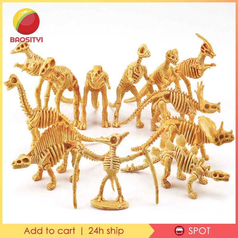 [Baosity1] Gói 12 Mô Hình Xương Khủng Long Trang Trí Bộ Sưu Tập