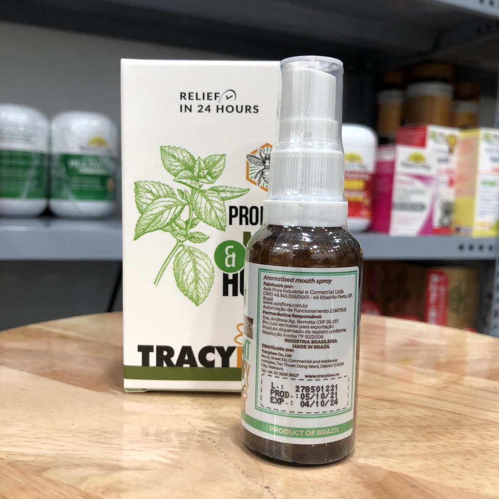 Xịt Keo Ong Xanh Hỗ Trợ Giảm Ho Đau Họng Tracybee Dùng Được Cho Trẻ Nhỏ