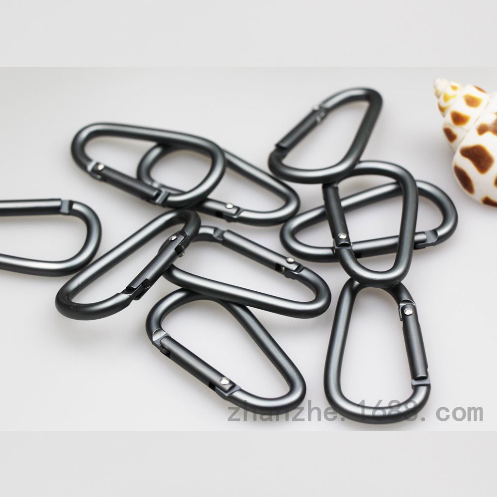 Móc khóa nhôm mờ carabiner hình chữ D nhẹ bền đẹp