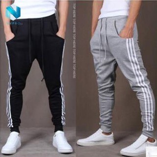 Quần thể thao nỉ trơn 3 sọc, quần thể thao dài, quần thể thao mùa đông B060