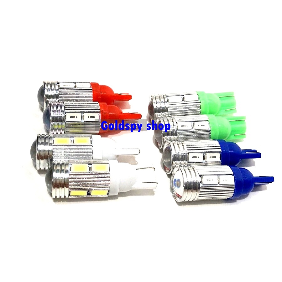 Đèn led xi nhan demi 10 tim chân T10 điện 12V gắn xe máy ( giá 1 cái )