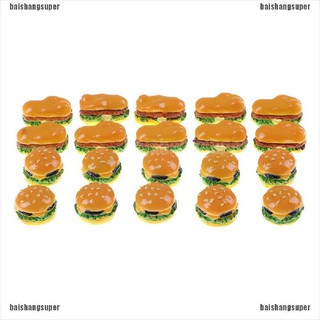 Set 2 Bánh Hamburger Đồ Chơi Mini Cho Nhà Búp Bê