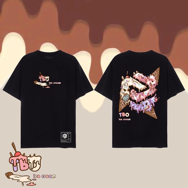 Áo thun tay lỡ Unisex Cream TBO