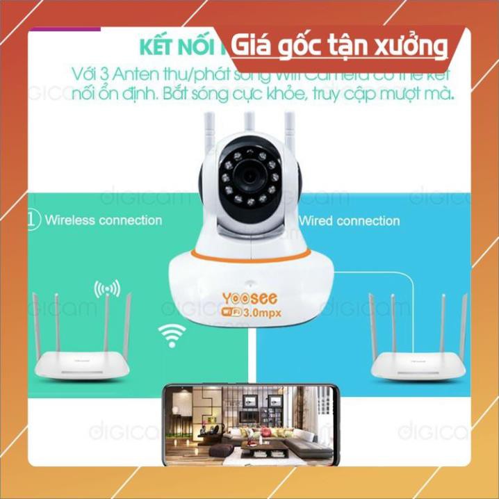 [FreeShip - Bán sỉ] Camera IP YooSee 3.0mpx - Ultra HD 2K Siêu nét - Kèm thẻ nhớ 32gb Bảo hành 12 tháng | BigBuy360 - bigbuy360.vn